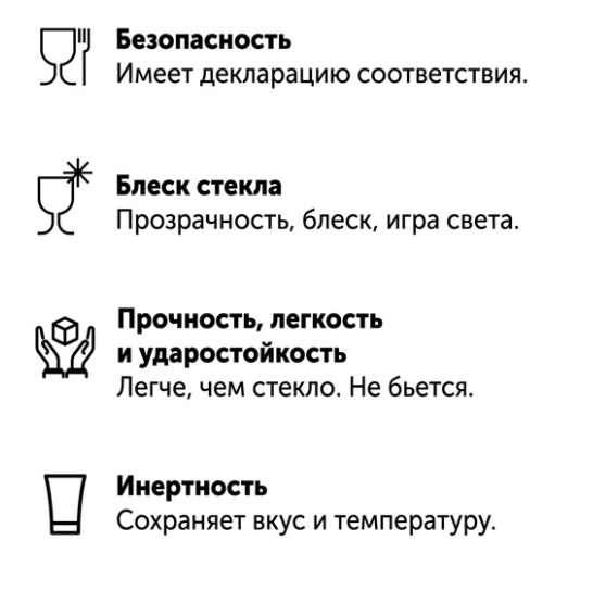 Набор небьющихся бокалов для вина 300мл SATE, 2 шт, поликарбонат