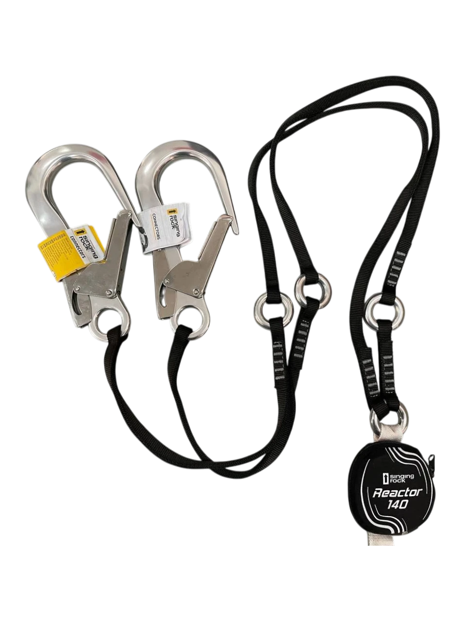 Амортизатор рывка с кольцами и карабинами Singing Rock REACTOR 140 RING Y, 155 см