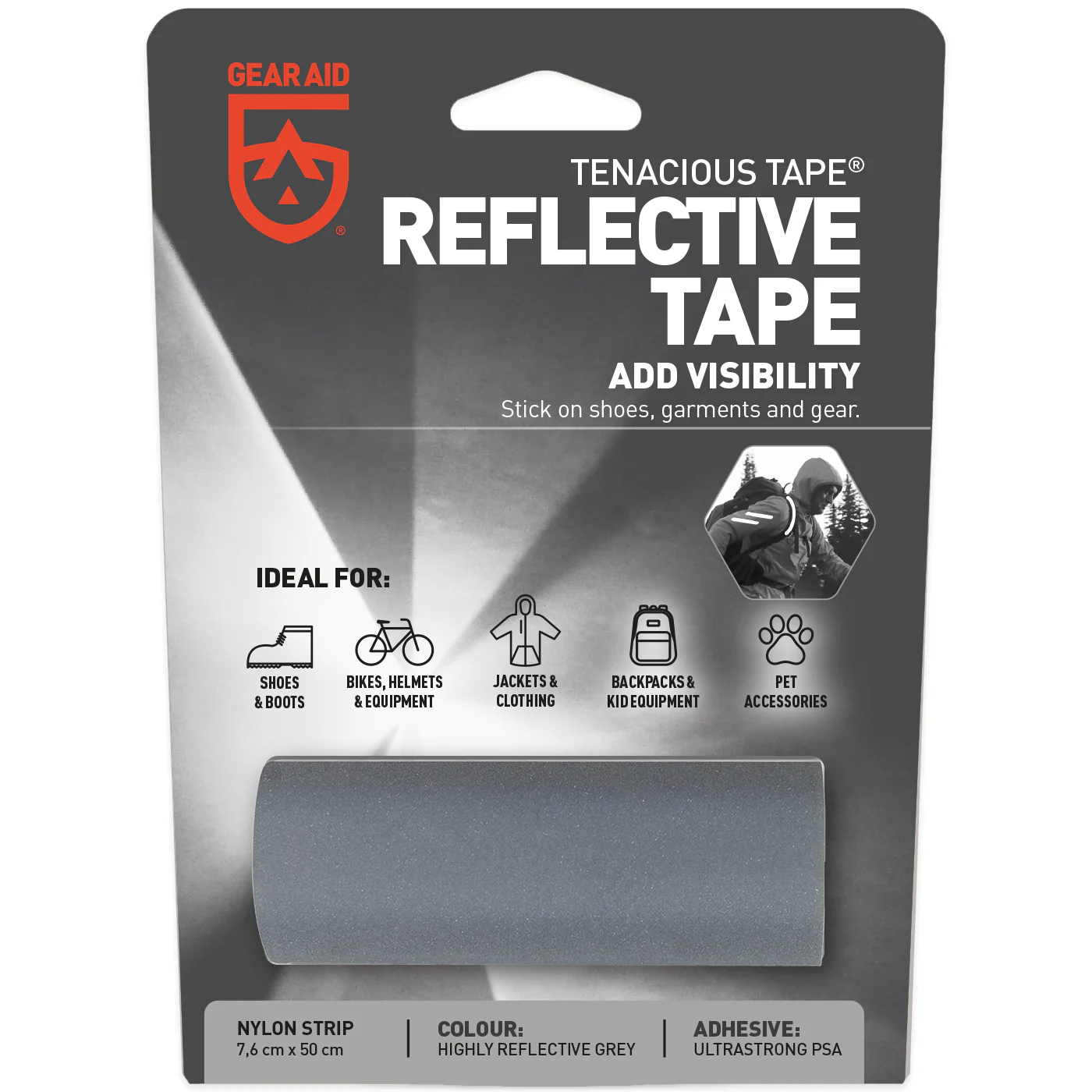 Светоотражающая лента (заплатка) Gear Aid Tenacious Tape Reflective 7,6 х 50см