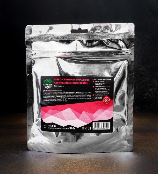 Мясо свинины фаршевое сублимационной сушки "Кронидов" кат А