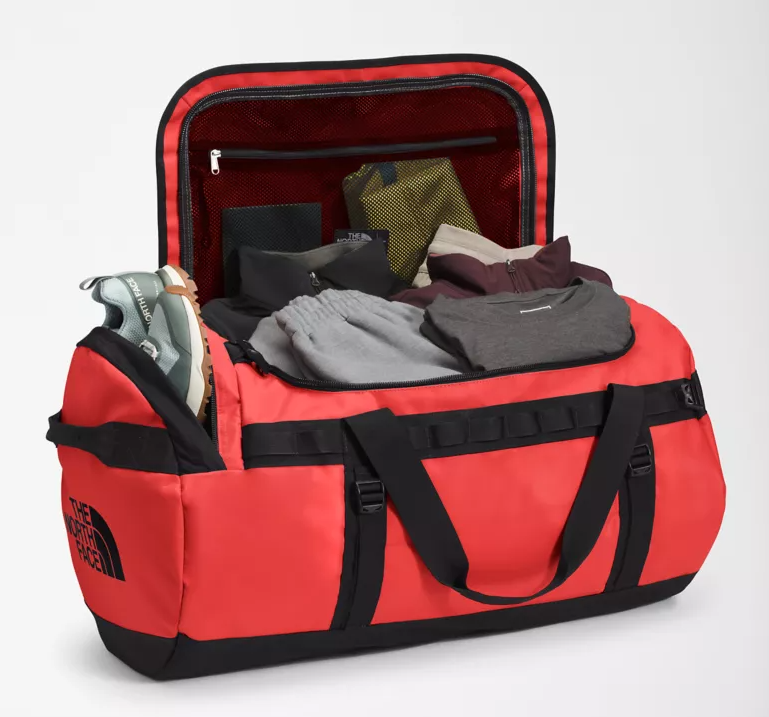 Large north face duffel deals