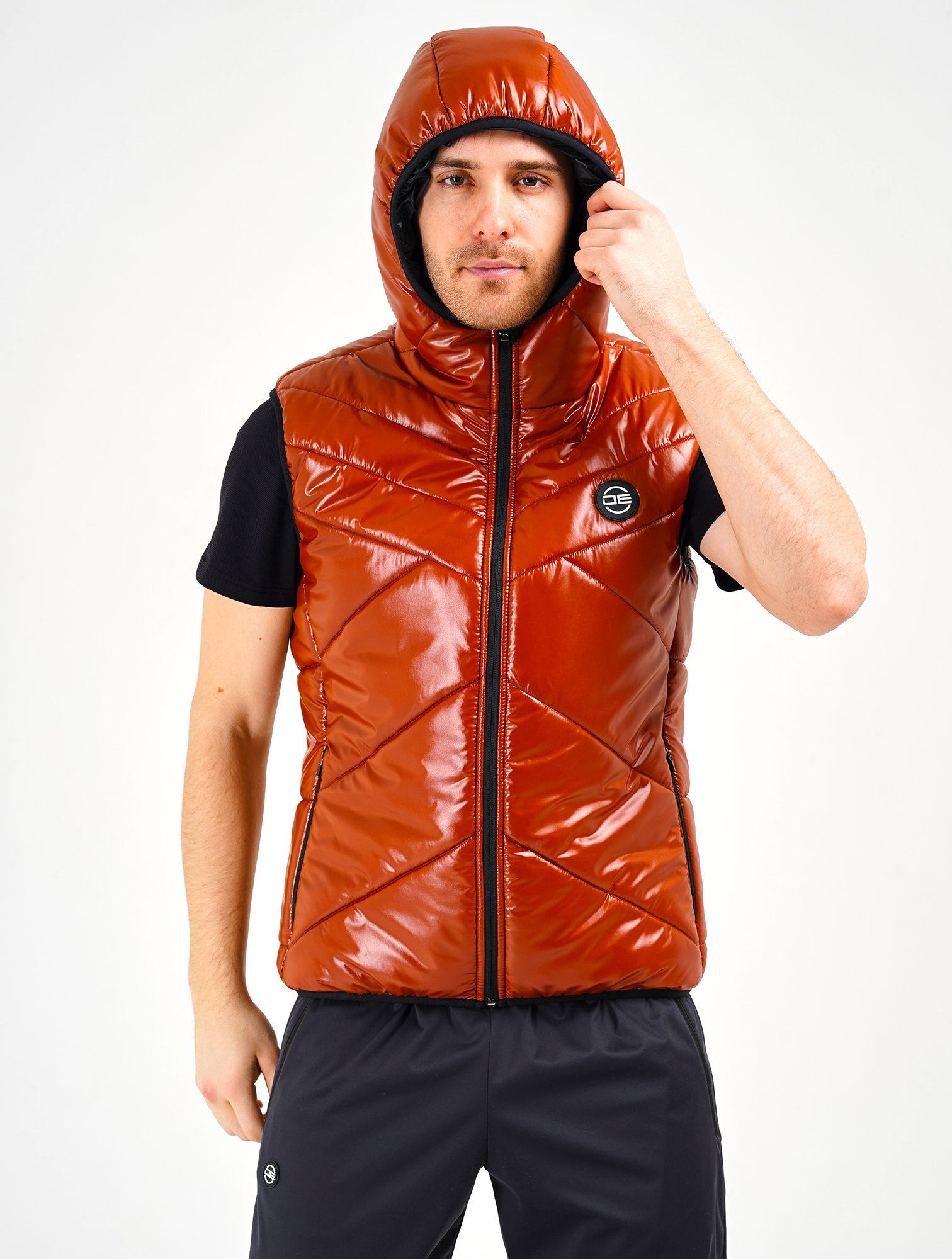 Мужской утепленный жилет с капюшоном DE Ленинград