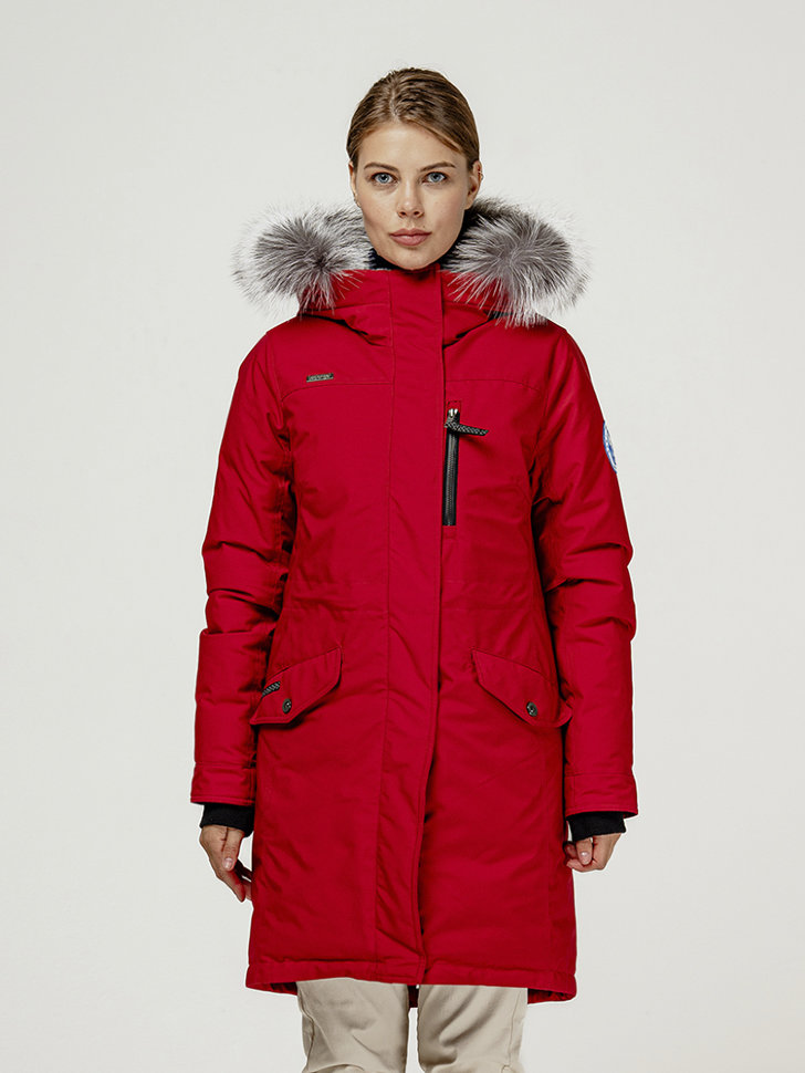 Женская пуховая куртка LAPLANGER Парка (опушка енот)