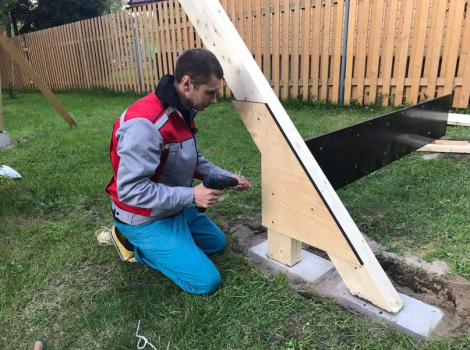 Крепим листы