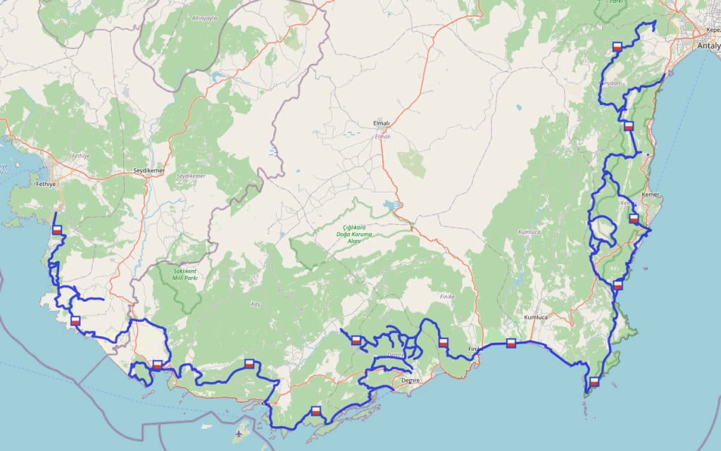 Маршрут по Ликийской тропе  Маршрут по Ликийской тропе