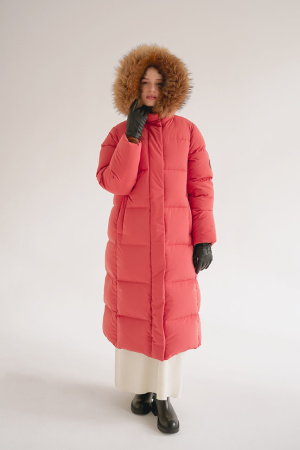 Женское пуховое пальто LAPLANGER Рукка SkyStretch  Goose (опушка енот)