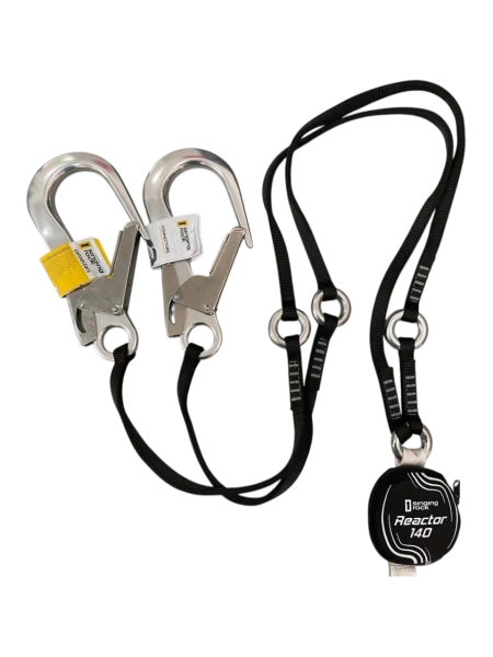 Амортизатор рывка с кольцами и карабинами Singing Rock REACTOR 140 RING Y, 155 см