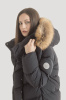 Пуховое женское пальто LAPLANGER Суоми (опушка енот)