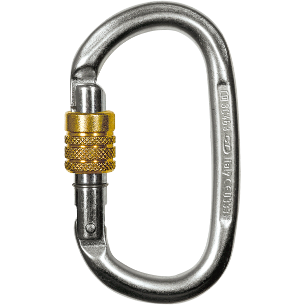 Карабин овал стальной с резьбовой муфтой Climbing Technology Pillar Steel SG (screw gate)