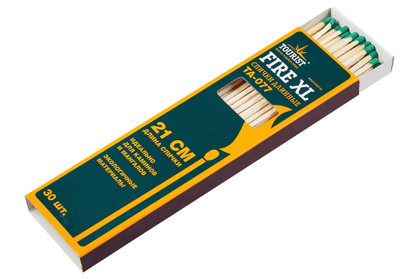 Cпички длинные (каминные) TOURIST FIRE XL (21 см 30 шт)