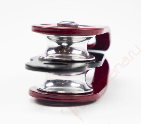 Двойной дюралевый блок-ролик Вертикаль с подшипником