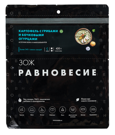 Сублимированное блюдо Равновесие Картофель с грибами и бочковыми огурцами