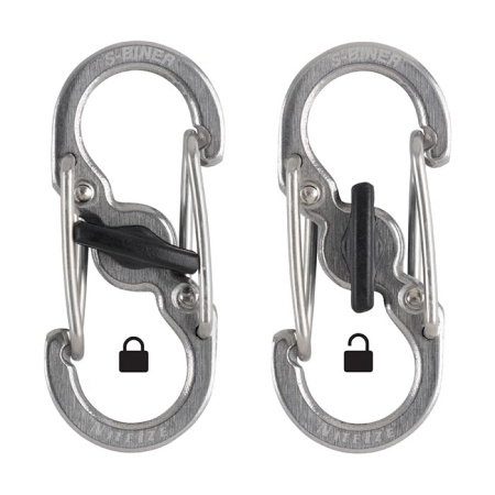 Карабин металлический S-Biner MicroLock (2 шт., стальной)
