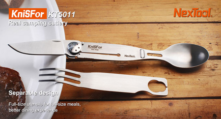 Набор ложка+вилка+нож NexTool KniSFor Набор ложка+вилка+нож NexTool KniSFor