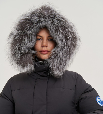 Женское пуховое пальто LAPLANGER Рукка Top Arctic Goose (опушка чернобурка)