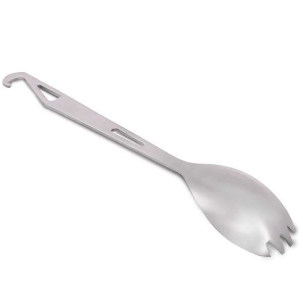 Титановая ловилка с крючком T-Gear Titanium Hooked Spork Polished