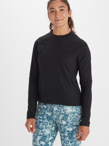 MARMOT футболка WINDRIDGE LS жен. (S, black)