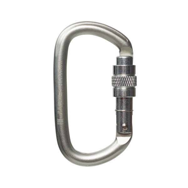 Карабин овал стальной с муфтой Вертикаль люкс (Keylock) 