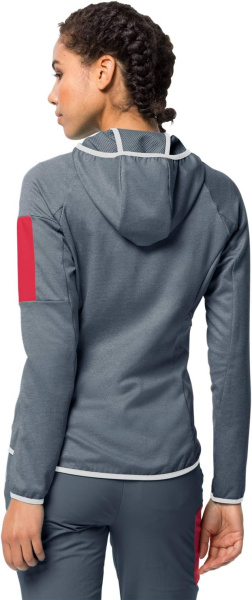 Тонкая флисовая куртка JACK WOLFSKIN MILFORD HOODED