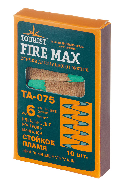 Cпички длительного горения TOURIST FIRE MAX 10 шт