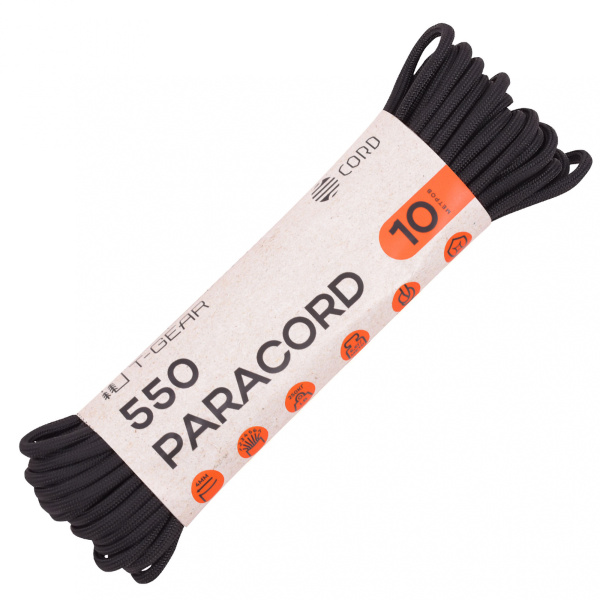 T-Gear x CORD паракорд 550 nylon 10м  (black)