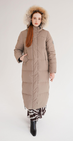 LAPLANGER пальто Сортавала енот жен. (48, капучино)