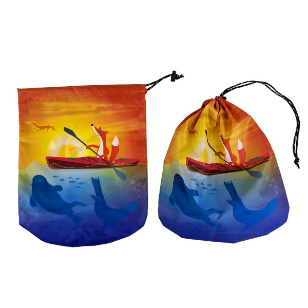 Мешочек универсальный TERRA принт/принт Лисы на каяках 