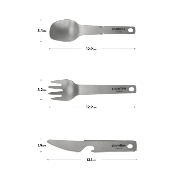 Набор Snow Line Titanium Mini Cutlery Set вилка+ложка+нож