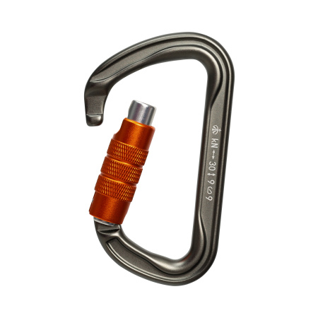 Карабин трапеция алюминиевый автомат (Keylock) ВЕРТИКАЛЬ GRAY