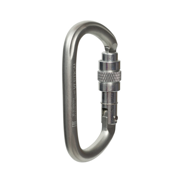 Карабин овал стальной с муфтой Вертикаль люкс (Keylock) 