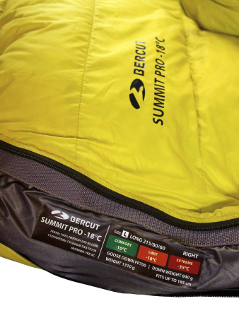 Спальный мешок BERCUT SUMMIT PRO -18C XL