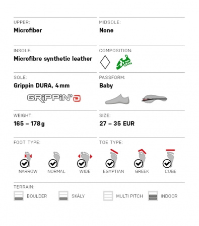 Детские скальные туфли OCUN HERO QC