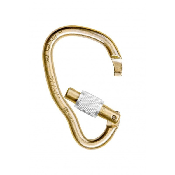 Карабин RING стальной грушевидный с резьбовой муфтой кейлок, 30 кН