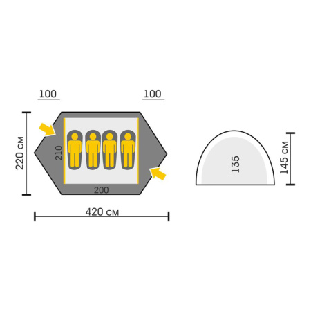 Палатка Talberg HUNTER 4