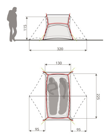 Палатка VAUDE Low Chapel L 2P