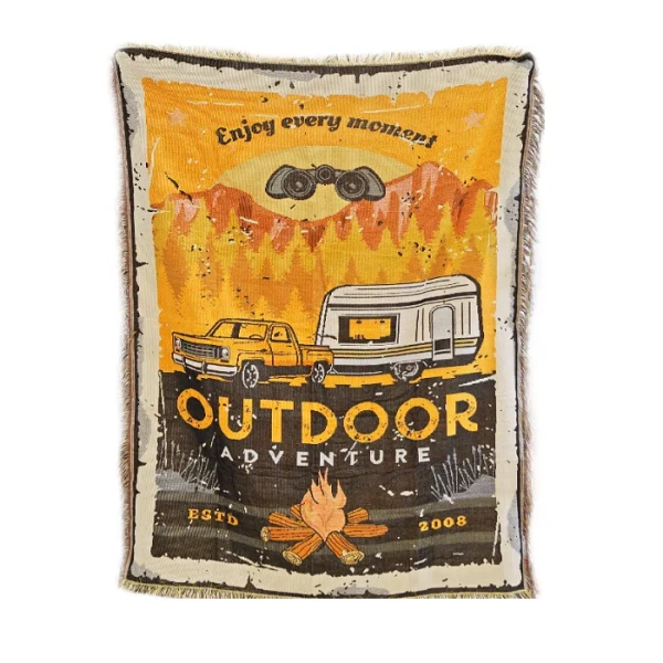 Плед AllRight-Bro Outdoor Adventure, Outdoor Caravan 130x180