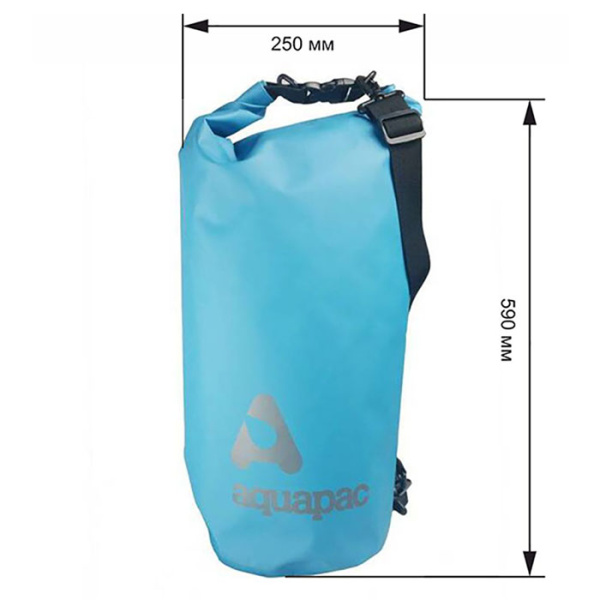 Гермомешок с плечевым ремнем AQUAPAC TrailProof Drybag 25L (Cool Blue)