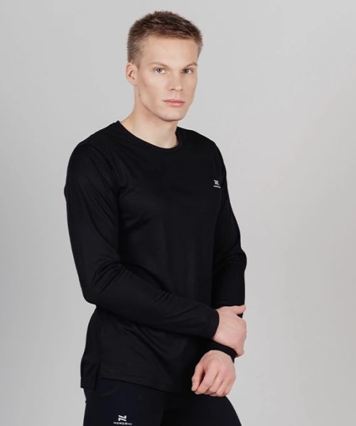 Nordski футболка Training с длинным рукавом муж. (44-XS, black)