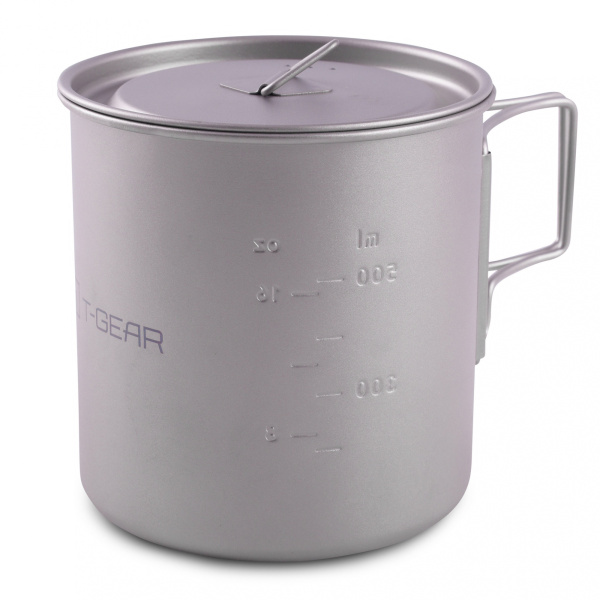 Титановая кружкa с крышкой T-Gear Titanium Mug With Lid 700