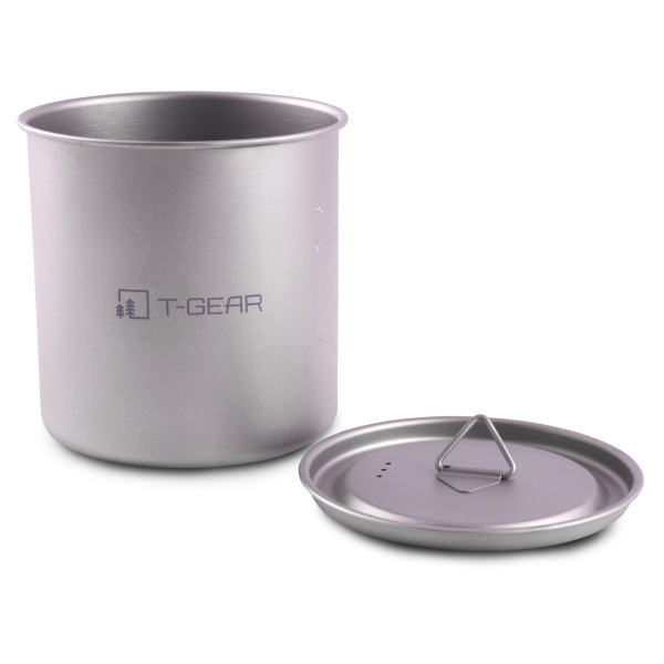 Титановая кружкa с крышкой T-Gear Titanium Mug With Lid 700