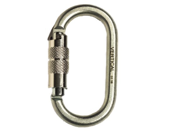 Карабин овал стальной с автоматической муфтой ВЕРТИКАЛЬ "люкс автомат" (keylock) Карабин овал стальной с автоматической муфтой ВЕРТИКАЛЬ "люкс автомат" (keylock)