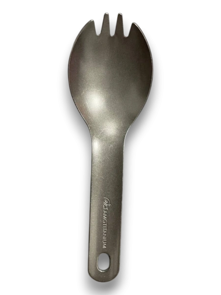 Небольшая титановая ложка-вилка AMG TITANIUM Titanium Fork Lock