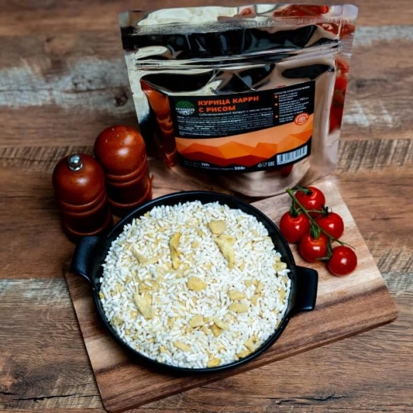 Сублимированный продукт с мясом птицы Кронидов "Курица карри с рисом"