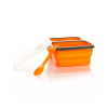 TRAMP контейнер силиконовый 2 отсека с ловилкой (900 мл, оранжевый)