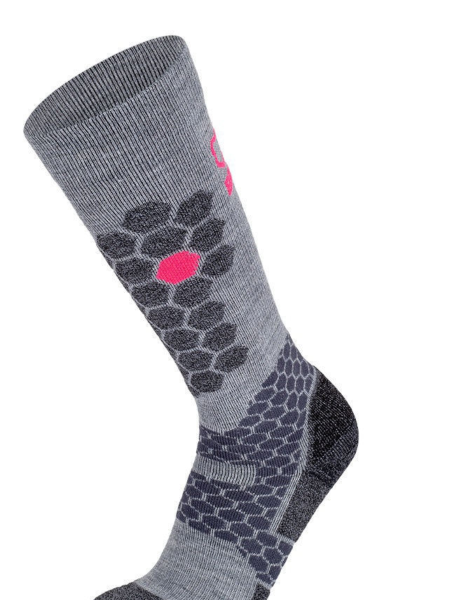 BRBL гольфы GRIZZLY 2 (35-38, light grey melange/anthra/neon coral )
