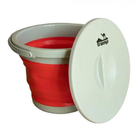 Ведро складное силиконовое TRAMP 5л с крышкой