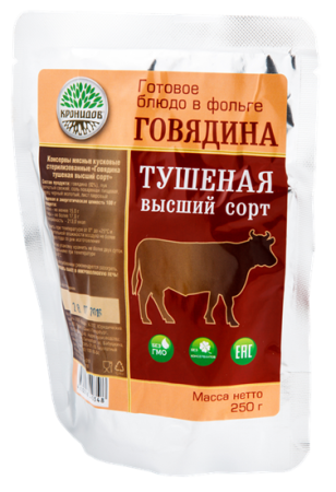 Готовое блюдо консервированное Кронидов Говядина тушеная 250 г