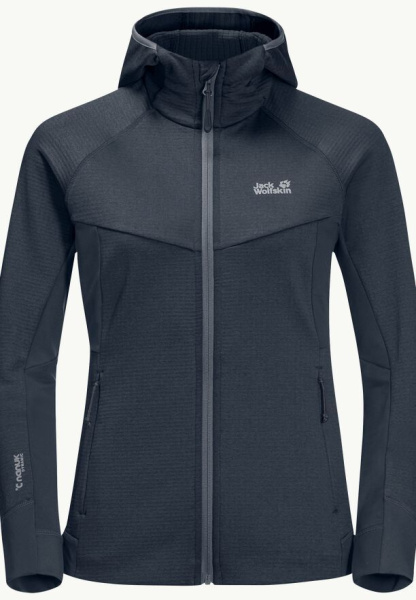 JACK WOLFSKIN куртка SUPER DWR GRID FLEECE жен. (S, graphite)