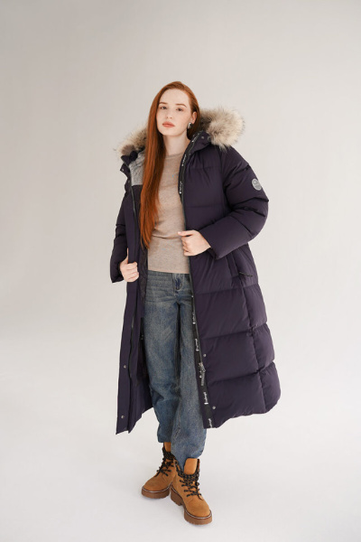 Женское пуховое пальто LAPLANGER Рукка SkyStretch  Goose (опушка енот)