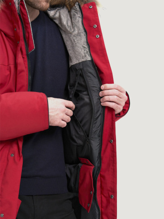 Мужская зимняя пуховая куртка LAPLANGER Берген (опушка енот)